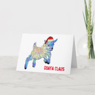 Süßer Weihnachtsbaby-Ziege Karte