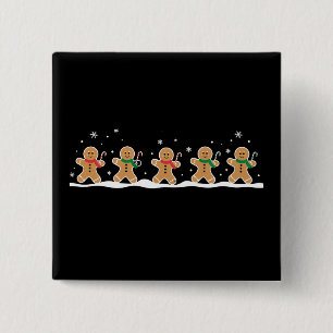 Süßer Weihnachtsbäcker Lebkuchenmann  Button