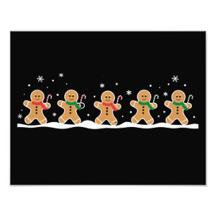 Süßer Weihnachtsbäcker Lebkuchenmann Fotodruck