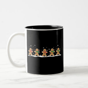 Süßer Weihnachtsbäcker Lebkuchenmann Zweifarbige Tasse