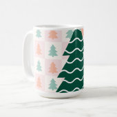 Süßer Weihnachtsbaum Feiertagsdesign. Kaffeetasse (Vorderseite Links)