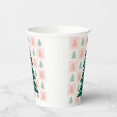 Süßer Weihnachtsbaum Feiertagsdesign. Pappbecher (Links)
