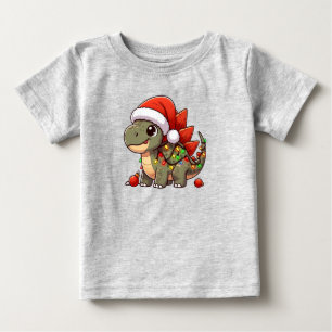 Süßer Weihnachtsdino Baby T-shirt