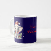 Süßer Weihnachtselefant Kaffeetasse (Vorderseite Links)