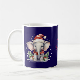 Süßer Weihnachtselefant Kaffeetasse
