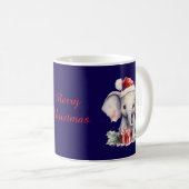 Süßer Weihnachtselefant Kaffeetasse (VorderseiteRechts)