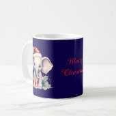 Süßer Weihnachtselefant Kaffeetasse (Vorderseite Links)
