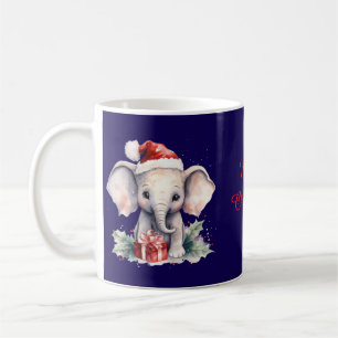 Süßer Weihnachtselefant Kaffeetasse