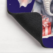 Süßer Weihnachtselefant Mousepad (Ecke)