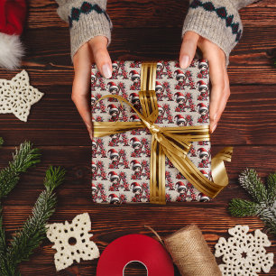 Süßer Weihnachtself Festlicher Buchstabe A Geschenkpapier