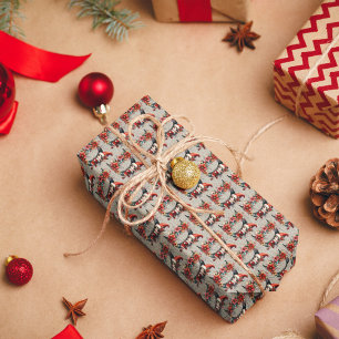 Süßer Weihnachtself Festlicher Buchstabe D Geschenkpapier