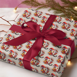 Süßer Weihnachtself Festlicher Buchstabe Q Geschenkpapier