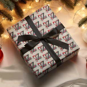 Süßer Weihnachtself Festlicher Buchstabe Z Geschenkpapier