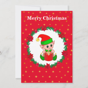 Süßer Weihnachtself, Tannenreif und Sterne