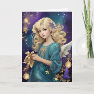 Süßer Weihnachtsengel mit personalisierter Nachric Karte