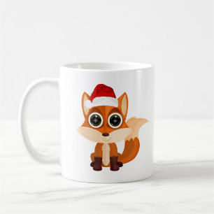 Süßer Weihnachtsfuchs Cartoon-Feiertag Wintertier Kaffeetasse