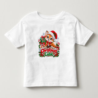 Süßer Weihnachtsfuchs (Mädchen) Kleinkind T-shirt