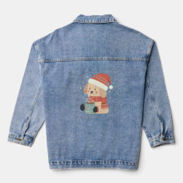  Süßer Weihnachtshund - Damenmode Kleidung  Jeansjacke