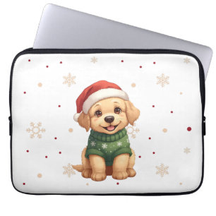 Süßer Weihnachtshund - Festlicher Welpe Weihnachte Laptopschutzhülle