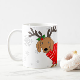 Süßer Weihnachtshund Kaffeetasse
