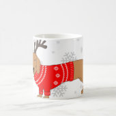 Süßer Weihnachtshund Kaffeetasse (Mittel)