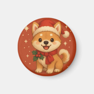 Süßer Weihnachtshund Magnet