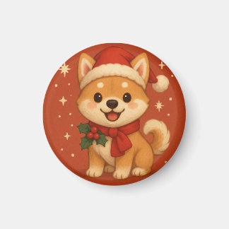 Süßer Weihnachtshund Magnet