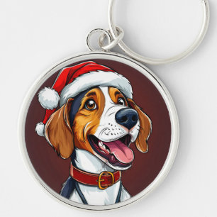 Süßer Weihnachtshund Schlüsselanhänger