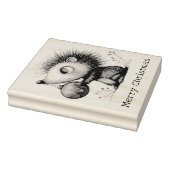 Süßer Weihnachtsigel Gummistempel (Stempel)