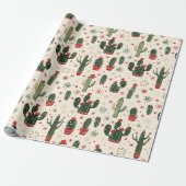 Süßer Weihnachtskaktus | Wüste Geschenkpapier (Ungerollt)