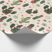 Süßer Weihnachtskaktus | Wüste Geschenkpapier (Ecke)