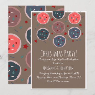 Süßer Weihnachtskeksaustausch mit Streuseln Einladung