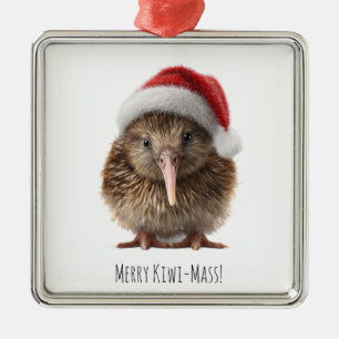 Süßer Weihnachtskiwi, individuell Ornament Aus Metall