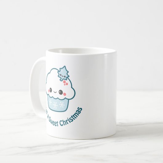 Süßer Weihnachtskleiner kuchen Kaffeetasse (Vorderseite Links)