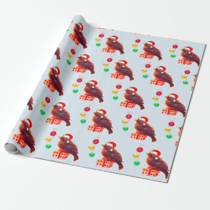 Süßer Weihnachtskleiner Vogel Geschenkpapier