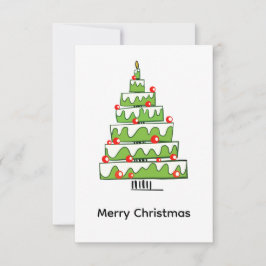 Süßer Weihnachtskuchbaum – Minimaler Feiertag Dankeskarte