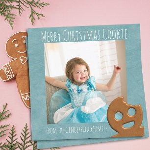 Süßer Weihnachtsmann aus Lebkuchen Frohe Weihnacht Feiertagskarte