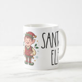 Süßer Weihnachtsmann-Elf-Christmas-Becher Kaffeetasse (VorderseiteRechts)