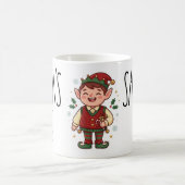 Süßer Weihnachtsmann-Elf-Christmas-Becher Kaffeetasse (Mittel)