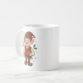 Süßer Weihnachtsmann-Elf-Christmas-Becher Kaffeetasse (Vorderseite Links)