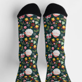 Süßer Weihnachtsmann-Feiertags-Nahtloses Muster Socken (Oben)
