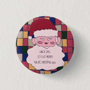 Süßer Weihnachtsmann Frohe Weihnachten Button