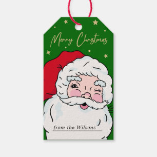 Süßer Weihnachtsmann Frohe Weihnachten Geschenk-An Geschenkanhänger