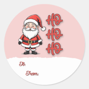 Süßer Weihnachtsmann Ho Ho Ho Weihnachten An Von Runder Aufkleber