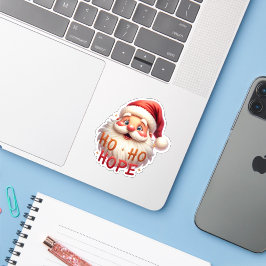Süßer Weihnachtsmann „Ho Ho Hoffnung“ Aufkleber