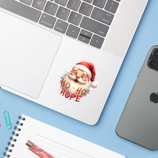 Süßer Weihnachtsmann-“Ho Ho Hoffnung”-Sticker Aufkleber