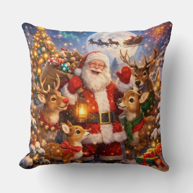 Süßer Weihnachtsmann Kissen (Vorderseite)