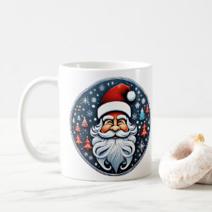 Süßer Weihnachtsmann mit Bäumen Festlich  Kaffeetasse
