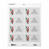 Süßer Weihnachtsmann mit Flagge von Italien (Vorne)