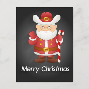 Süßer Weihnachtsmann mit Lebkutscherpostkarte Feiertagspostkarte